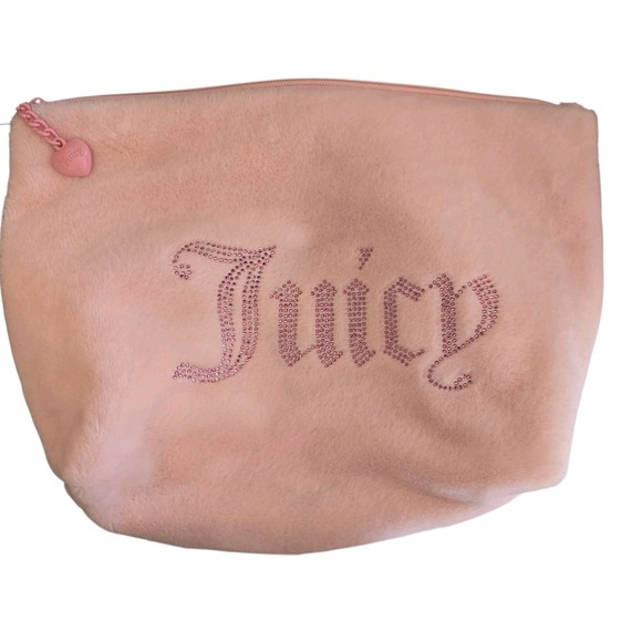 Juicy Couture‎ Light Pink Rhinestone Travel Cosmetic Bag #? - Picture 3 of 3